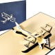 Airplane propeller biplane pop up greeting card Airplane Propeller Biplane Pop Up Greeting Card Image