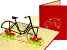 fiets compilatie Hollandse fiets met rode tulpen 3D pop-up wenskaart Popcards.nl pop up kaart fiets met rode tulpen wenskaart pop up kaarten 3d kaarten