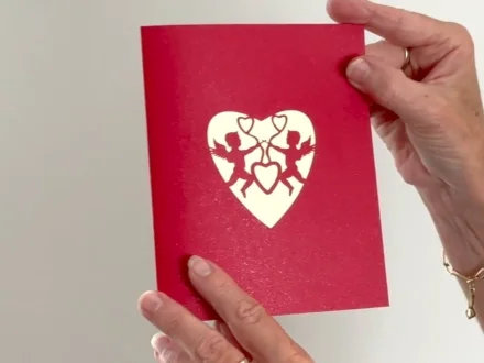 Biglietto Pop-Up Matrimonio 3D Con Auto Di Sposi | Cartolina Auguri Con Busta Fai Da Te