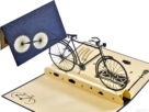 Ouderwetse herenfiets Klassieke Herenfiets pop-up wenskaart fiets Tarjeta emergente Popcards.nl Tarjeta emergente de tarjeta de felicitación de bicicleta antigua para hombres