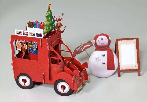 Popcards.nl Weihnachtskarte Weihnachtsmann Auto Citroën 2CV hässliche Ente Popcards.nl Weihnachtskarte Weihnachtsmann Auto Citroën 2CV hässliche Ente