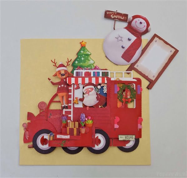 Popcards.nl Weihnachtskarte Weihnachtsmann Auto Citroën 2CV hässliche Ente Popcards.nl Weihnachtskarte Weihnachtsmann Auto Citroën 2CV hässliche Ente