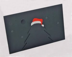 Popcards pop-up cards Christmas card Santa Claus horse-drawn sleigh Christmas houses with deer and snowman Evening Night Atmospheric Illuminated Lights 3D card greeting card Popcards pop-up cards Christmas card Santa Claus horse-drawn sleigh Christmas houses with deer and snowman Evening Night Atmospheric Illuminated Lights 3D card greeting card