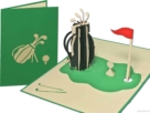 golf compilatie Golf golfsport: Hole in one! Pop-up wenskaart Popcards pop-upkaart golf golfsport birdies wenskaart