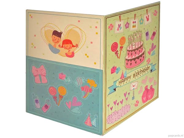 Popcards pop-up card cake cake gâteau d'anniversaire carte de voeux Popcards pop-up card cake cake gâteau d'anniversaire carte de voeux