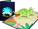 Popcards.nl pop-up card greeting card triceratops dinosaur dino Jurassic Park Jurassic World