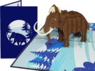 Popcards popupkaarten – Wolharige Mammoet uit het pleistoceen Dierendag Dinosaurus Olifant olifant olifantachtigen Mammuthus wenskaart 3d kaart