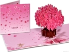 Popcards Popup Cards - Carte de voeux Sakura Cherry Tree Rose Sage Tree of Life 3D Card