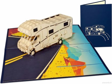 camper kleur compilatie Camper pop-up kaart | Wenskaart vrijheid kamperen vakantie Popcards popupkaarten – Alkoof Camper Kampeerauto Caravan Kamperen Vakantie Vrijheid Pensioen integraal halfintegraal campers wenskaart  3d kaart