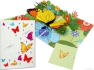 Popcards popupkaarten – geel-oranjetipje gele vlinder vlinders butterfly wenskaart 3d kaart