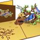 Petits oiseaux dans un arbre plein de branches - Carte 3D pop-up Hirondelles rustiques Petits oiseaux dans un arbre plein de branches - Carte 3D pop-up Hirondelles rustiques Image