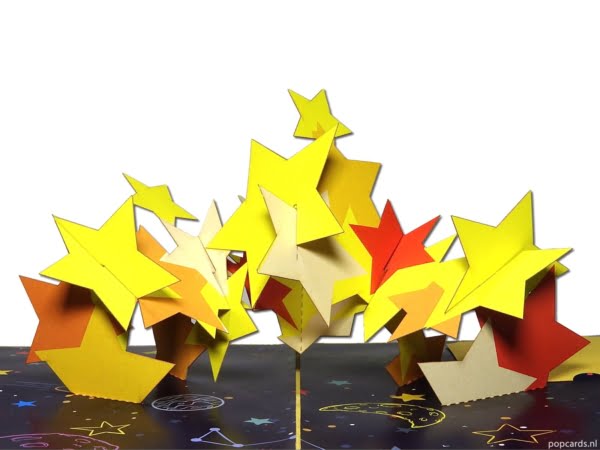 Popcards.nl sterren stars geluk vallende ster rising star jubileum verjaardag sterrenhemel a star is born hemel heldere ster heelal troost 3d kaart pop up kaart wenskaart Popcards.nl sterren stars geluk vallende ster rising star jubileum verjaardag sterrenhemel a star is born hemel heldere ster heelal troost 3d kaart pop up kaart wenskaart