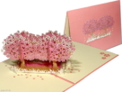 Popcards.nl pop-up card - double Sakura Cherry blossom pink Cherry tree Flowers pop-up card 3D greeting card