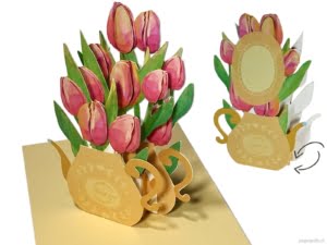 Popcards Pop-Up Cards - Birthday Card Wedding Flowers Tulips Friendship Congratulation Marriage Get Well Soon Comfort pop-up card 3D greeting card Popcards Pop-Up Cards - Birthday Card Wedding Flowers Tulips Friendship Congratulation Marriage Get Well Soon Comfort pop-up card 3D greeting card