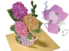 vaas hortensia compilatie Hortensia in vaas bloemen pop-up kaart Popcards popup cards - Birthday card Wedding Flowers Hydrangea Friendship Congratulation Wedding Get well soon Comfort pop-up card 3D greeting card