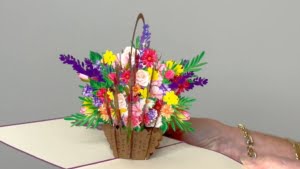 Video Blumenkorb lila