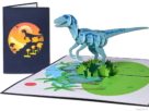 raptor compilatie Velociraptor Pop-up Kaart Dinosaurus Raptor 3D-wenskaart Popcards Popup Cards - Velociraptor Dinosaur Dinosaur dino Raptor Jurassic Parc 3D Tarjetas de felicitación