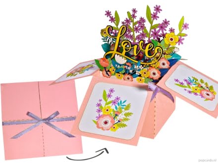 caja de amor compilación Pink Pop-up Love Card Surprise Box Love full of Flowers Popcards.nl tarjeta emergente amor tarjeta caja caja caja amor amor san valentín día de san valentín enamorado día de la madre querida tarjeta de felicitación tarjeta 3D