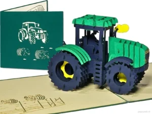 Popcards.nl tarjeta emergente tractor agricultor agricultores protesta granja agricultura ganadería Case-IH Challenger CLAAS DEUTZ-FAHR Fendt John Deere Massey Ferguson New Holland tarjeta de felicitación tarjeta 3D