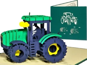 Popcards.nl tarjeta emergente tractor agricultor agricultores protesta granja agricultura ganadería Case-IH Challenger CLAAS DEUTZ-FAHR Fendt John Deere Massey Ferguson New Holland tarjeta de felicitación tarjeta 3D