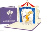 clown happy birthday compilatie Vrolijke Clown in Circus pop-up verjaardagskaart Popcards.nl carta pop-up pagliaccio felice buon compleanno palloncini biglietto di auguri 3D card