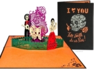 Popcards.nl pop-up card halloween Te amo hasta que la muerte nos separe Dia de Los Muertos Coco Day of the Dead day of the deadMexican holiday memorial day greeting card 3D card