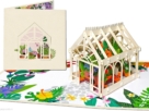 kas met bloemen en planten Bloemenkas Moestuin Volkstuin Tuinieren Westland pop-up wenskaart Popcards popupkaarten – kas kasbouw kasplanten kasgroentjes westland bloemen planten glastuinbouw bloemenkas moestuin volkstuin tuinieren 3d kaart