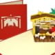 Tarjeta navideña Belén con Josef, María y el niño Jesús tarjeta de felicitación emergente Tarjeta de Navidad Escena de la Natividad con José, María y el niño Jesús Imagen de tarjeta de felicitación emergente