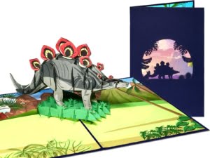 Popcards Popup Cards – Stegosaurus Dinosaur Dinosaur dino Jurassic Park 3D Greeting Card