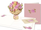bos roze rozen compilatie Grote pop-up kaart met een Bos Gele en Roze Rozen Popcards popup cards - Ramo grande de rosas rosas Flores Amor Confort Recupérate pronto Floristería Floristería Tarjeta de felicitación 3D