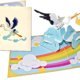 Popcards Popup Cards - Tarjeta de bebé embarazada Nacimiento Niño Niña Cigüeña Trae Bebé Niño Pájaro Tarjeta de nacimiento Tarjeta de felicitación Tarjeta 3d