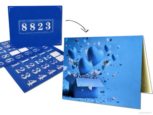 Popcards.nl carte pop-up année année faites-le vous-même chiffres date réglable année âges code PIN code carte de voeux carte 3D Popcards.nl carte pop-up année année faites-le vous-même chiffres date réglable année âges code PIN code carte de voeux carte 3D