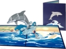 dolfijn compilatie Flipper! Uit de golven springende dolfijn met jong en surfer | Pop-up Kaart Popcards.nl pop up kaart springend spelend dolfijn jong golven surfer flipper griekenland zee wenskaart 3D-kaart