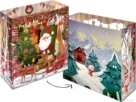 Carte de Noël 3D transparente avec Père Noël et cadeaux - Carte Pop-up Carte de Noël 3D transparente avec Père Noël et cadeaux - Carte pop-up Image