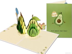 Popcards.nl biglietto pop-up avocado avo regalo avo fantastico compleanno compleanno compleanno biglietto di auguri biglietto 3D