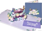 happy birthday vlinders compilatie Verjaardagskaart Happy Birthday met vlinders en bloemen pop-up kaart Popcards.nl pop up kaart happy birthday vrolijke verjaardag letters vlinders wenskaart 3D-kaart
