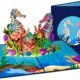 Hippocampes dans un monde sous-marin coloré avec carte de vœux pop-up poissons et coraux Hippocampes dans un monde sous-marin coloré avec carte de vœux pop-up de poissons et de coraux Image