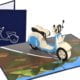 Cartolina d'auguri pop-up 3D di scooter Vespa Vespa Scooter Pop Up 3D Biglietto d'auguri Immagine
