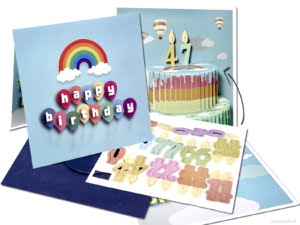 Popcards tarjetas emergentes – Feliz cumpleaños arco iris pastel de arco iris cumpleaños tarjeta de cumpleaños pastel de cumpleaños colores del arco iris números del arco iris edad tarjeta de felicitación 3D