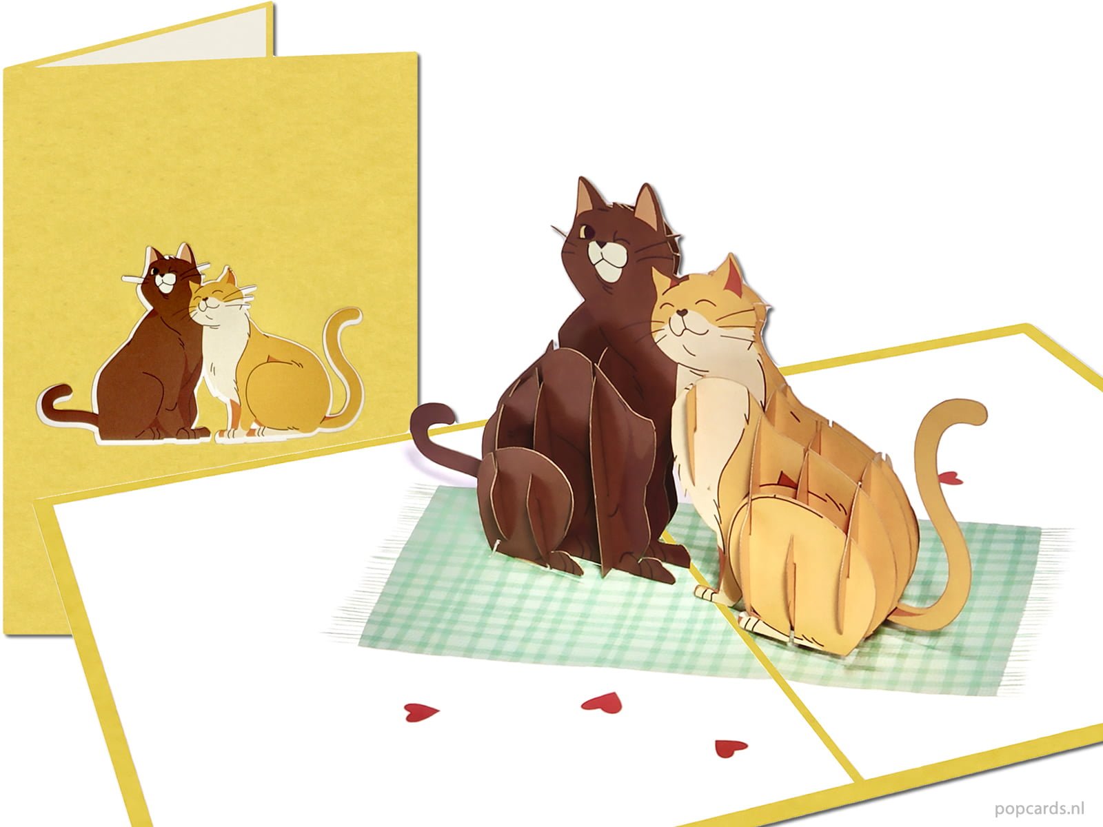 Cartes Anniversaire 3D Chat - Lot De 2 - Pop Up Design - Cadeau Amoureux Des Chats