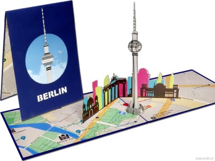 compilation berlino Biglietto d'auguri Berlino con mappa della città. Biglietto pop-up Biglietto pop-up Popcards – Biglietto d'auguri 3D per l'albero della radio di Berlino Germania, torre della televisione Fernsehturm