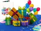 Popcards pop-up kaart – Happy birthday verjaardag verjaardagskaart cadeautjes 3D wenskaart