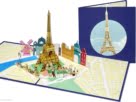 Magnifique Carte Pop-up Tour Eiffel avec Plan de Paris Magnifique carte pop-up Tour Eiffel avec image de la carte de Paris
