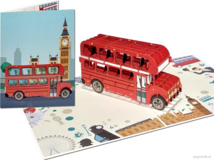 londen bus compilatie Dubbeldekker Bus met Highlights Londen Engeland Pop-up kaart Popcards pop-up kaart – Londen London bus dubbeldecker UK Engeland Dubbel decker bus 3D wenskaart