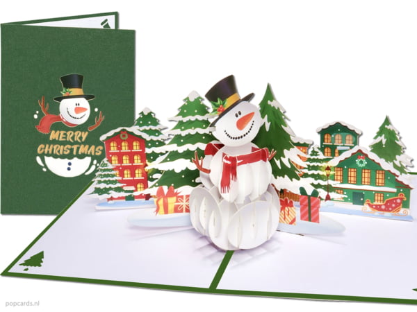 Noel Tatt Biglietti Di Natale Beneficenza 10pz Con Pupazzo Di Neve E Topi, Ecologici Con Buste