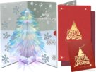 Exclusiva tarjeta de Navidad brillante árbol de Navidad blanco 3D Pop Up Card Tarjeta de Navidad exclusiva Árbol de Navidad blanco brillante Tarjeta emergente 3D Imagen