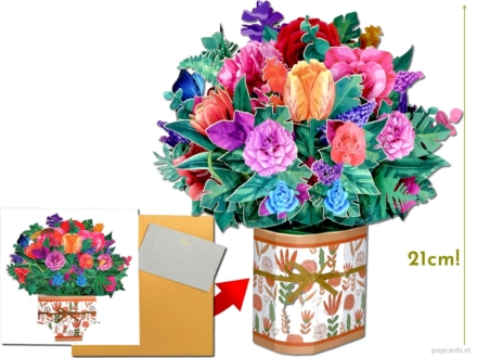 large tulips roses bouquet compilation Large freestanding bouquet with Roses, Tulips, Carnations and Blue Grape Hyacinths in flower vase pop-up card Popcards pop-up card – Very large mixed bouquet vase flowers tulips roses carnations bluebells butterfly pop-up cards 3D greeting card