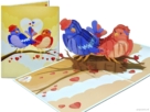 Popcards pop-up card – Valentine's Day card valentine love birds birds in love 3D greeting card