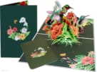 Popcards pop-up card – Hummingbird tropical flowers bird floral splendor nature 3D greeting card