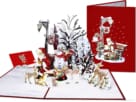 Popcards Pop-Up Karte - Weihnachtsmann mit Brief Weihnachtsbrief Weihnachtszettel Wunschliste Weihnachtskarte 3D Grußkarte